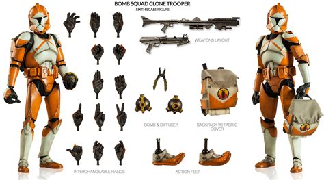 Sideshow Star Wars Bomb Squad Clone Trooper Ordnance Specialist - The Toyark - News