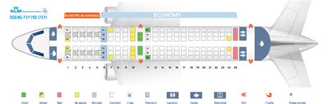 Seat map Boeing 737-700 KLM. Best seats in the plane