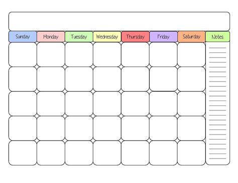 printable blank calendar templates - free printable calendar booklet ...