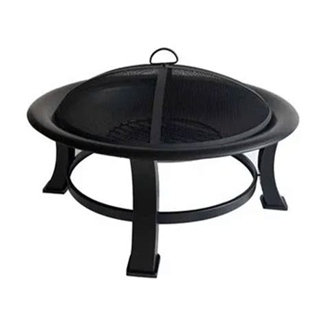 Four Seasons Courtyard 30 Inch Round Outdoor Wood Burning Fire Pit & Screen - Walmart.com