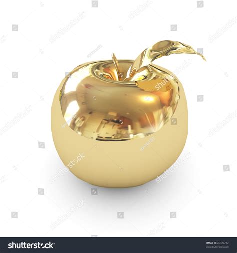 Golden Apple Isolated Stock Photo 26327272 : Shutterstock