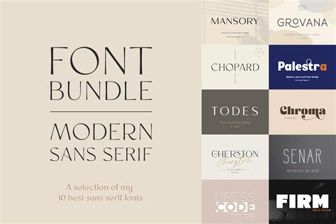 Modern Sans Serif Bundle By Larin Type Co. | TheHungryJPEG