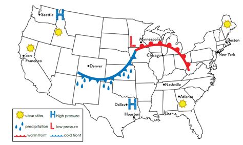 What Weather Map Symbol Is Associated With Extremely Low Air Pressure - WorldMap US