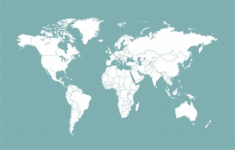 World Map With Borders And Names