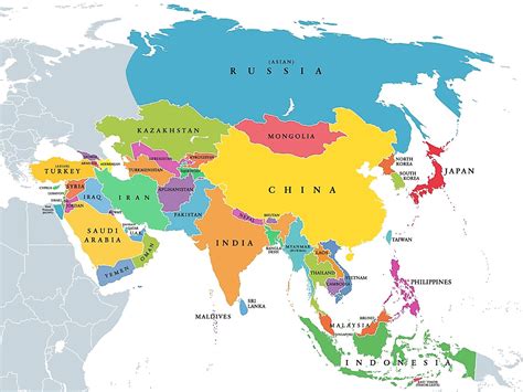 Asia Political Map Countries