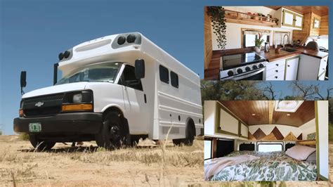 Chevy School Bus Camper Conversion Has Boss Level Kitchen, Gorgeous Interior