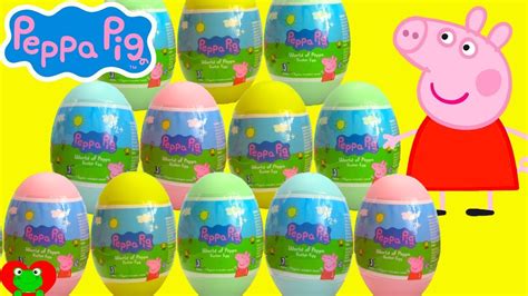 Peppa Pig Surprise Easter Egg Mega-Value Pack 15 Different Mystery Eggs With Toy Accessory Or ...