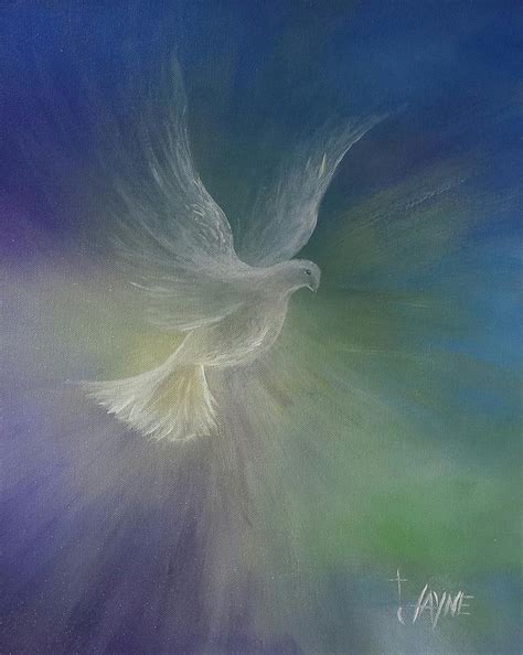 Holy Spirit Painting by Jayne Pinnix