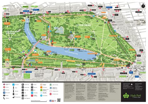 Hyde park map - Map of hyde park London (England)