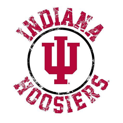 Indiana University Hoosiers Distressed Circle Logo Short Sleeve T-Shir – Underground Printing