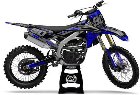 Custom Yamaha Dirt Bike Heet Blue Graphics - FREE SHIPPING - MotoPro Graphics