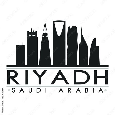 Riyadh Saudi Arabia Skyline. Silhouette Design City Vector Art Landmark. Stock Vector | Adobe Stock