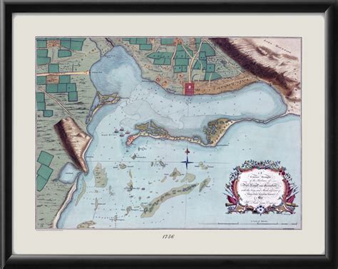 Port Royal Jamaica 1756 Restored Map | Vintage City Maps