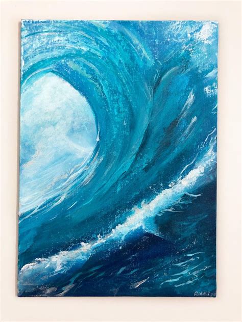 Original Ocean Wave Painting acrylic painting | Etsy | Ocean wave ...