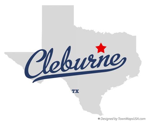 Map of Cleburne, TX, Texas