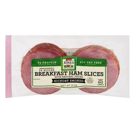 Jones Dairy Farm Ham Slices, Breakfast, Hickory Smoked (8 oz) - Instacart