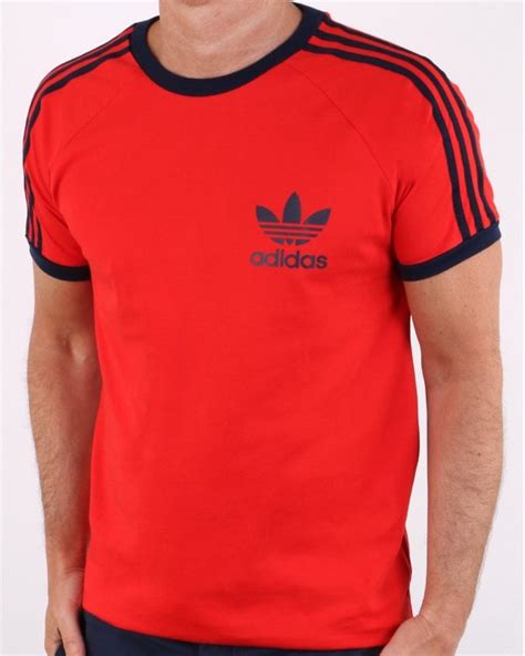 Adidas Originals Retro 3 Stripes T-shirt Red | 80s casual classics