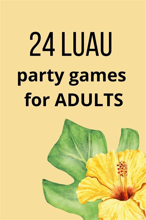 24 Luau Party Games for Adults