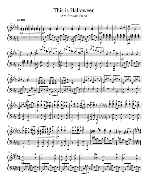 This is Halloween Sheet music for Piano | Download free in PDF or MIDI ...