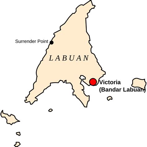 Map of Labuan, Malaysia | Free SVG