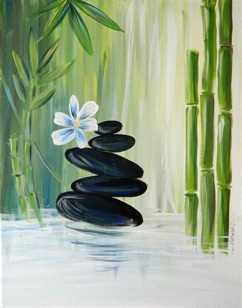 StudioPM Zen Garden Painting- Guided Art Party | Canvas painting diy, Zen painting, Canvas painting