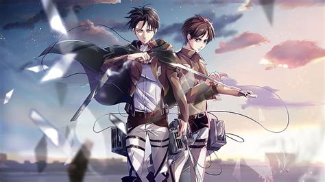 HD wallpaper: Anime, Attack On Titan, Eren Yeager, Levi Ackerman ...