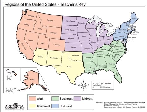 Map: Regions of the United States