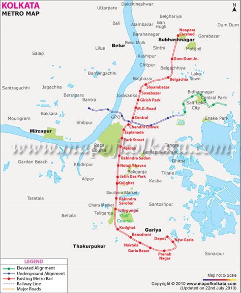 Kolkata Metro Map | mapofkolkata