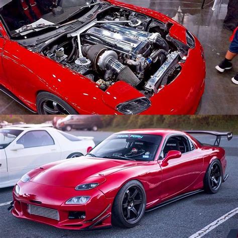 2JZ swapped Mazda RX7🤘🏼 Nothing but respect for this build! #engineswap @booja | Mazda rx7 ...