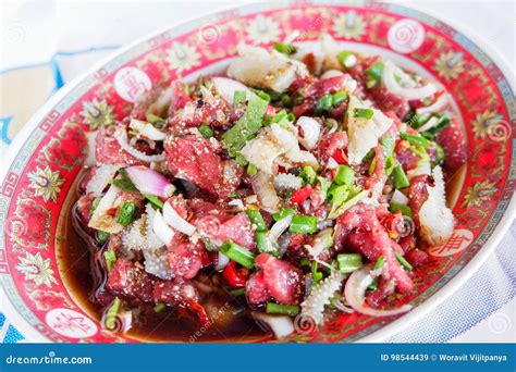 Beef Larb Raw Spicy Minced Beef Salad Stock Image - Image of herb, cuisine: 98544439