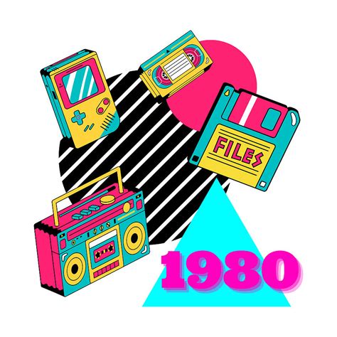 1980 Pop Culture Retro Vintage 80s Gifts Digital Art by Aaron Geraud - Pixels