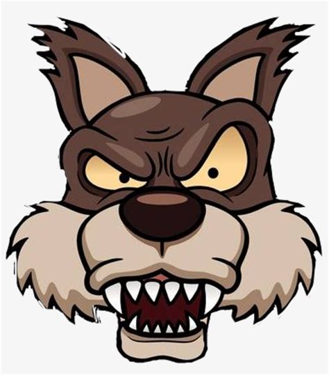 Wolf Sticker - Big Bad Wolf Face Cartoon - Free Transparent PNG ...