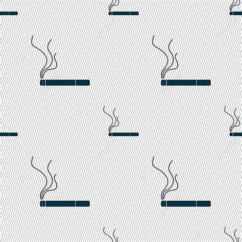 Iconic Smoking Sign A Seamless Geometric Background Featuring Cigarette ...