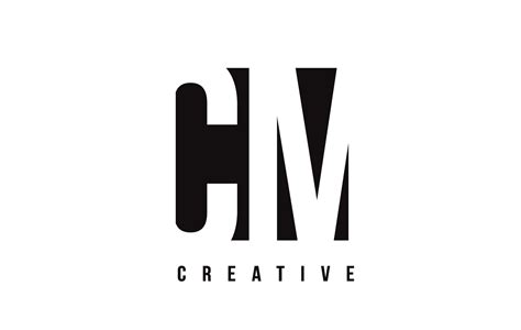 CM C M White Letter Logo Design with Black Square. 4873287 Vector Art at Vecteezy