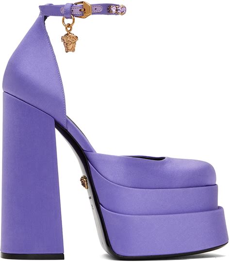 Purple Medusa Aevitas Heels by Versace on Sale