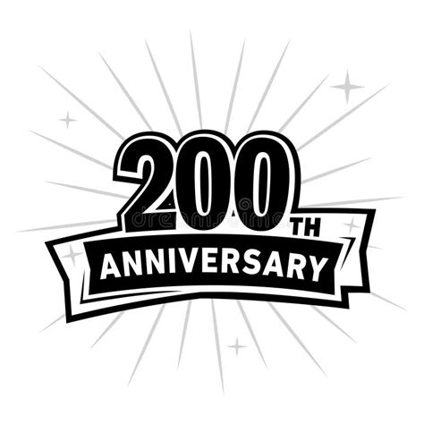 200th Anniversary Design Template. 200 Years Logo. 200 Years Vector And ...