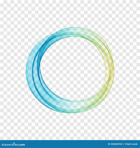 Blue, Green Circle. Transparent Abstract Lines in a Circle. Banner Design. Stock Vector ...