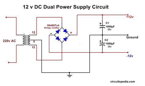 Dual Power Supply Circuit Diagram |12v,15v, 9v Regulated Dual Power Supply