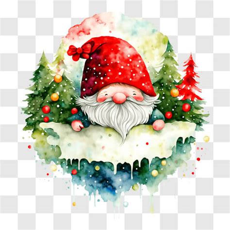 Download Whimsical Cartoon Gnome Holiday Decoration PNG Online ...