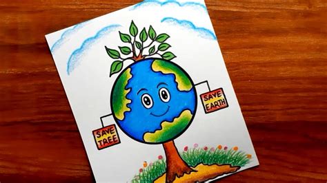 Save Earth Poster Drawing Earth Day Poster Making Cute Earth | Porn Sex Picture