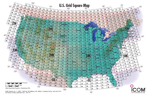 Amateur Radio United States Grid Square Map 13 x 19 Ham Radio - 1960-Now