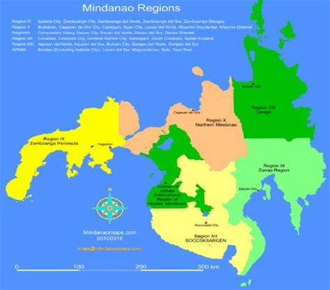 MAP OF MINDANAO REGIONS AND ARMM | Download Scientific Diagram