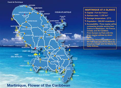 Martinique Tourist Map - Martinique • mappery