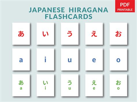 Japanese Hiragana Flashcards for Beginners - Etsy