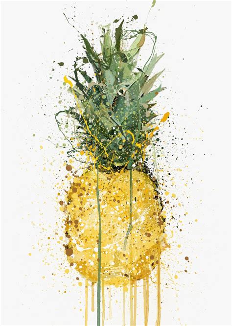 Pineapple Fruit Wall Art Print – We Love Prints | Fruit wall art, Pineapple art, Leaf wall art