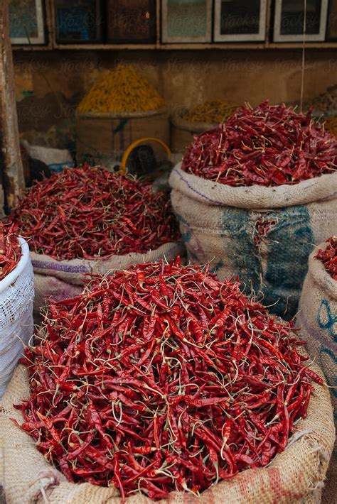 "Spices For Sale In A Bazar In South Asia." by Stocksy Contributor "Shikhar Bhattarai" - Stocksy