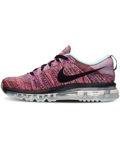 Lyst - Nike Women's Flyknit Air Max Running Sneakers From Finish Line in Pink