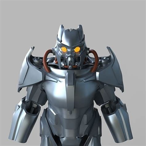 Fallout X-02 Enclave Wearable Power Armor with Helmet 3D model 3D printable | CGTrader