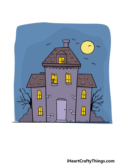 How to Draw an Easy Haunted House - Meyer Eins1982