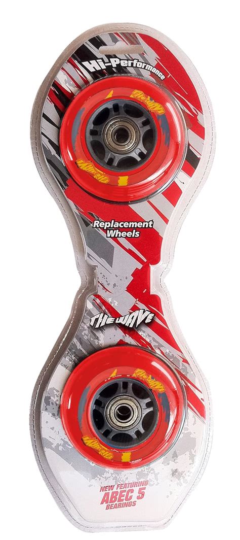 Amazon.com : Streetsurfing The Wave High Performance Spare Waveboard Wheels - Red : Sports ...